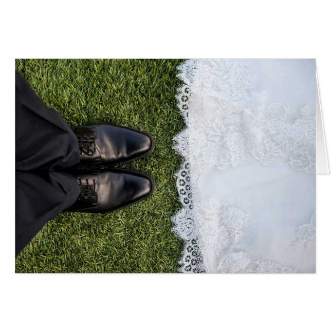 HAMbyWhiteGlove - Card - Bride & Groom's Feet (Front Horizontal)