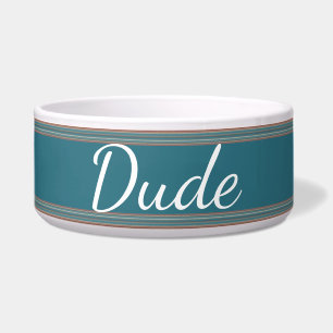 HAMbyWhiteGlove - Dog food Bowl - Teal Green