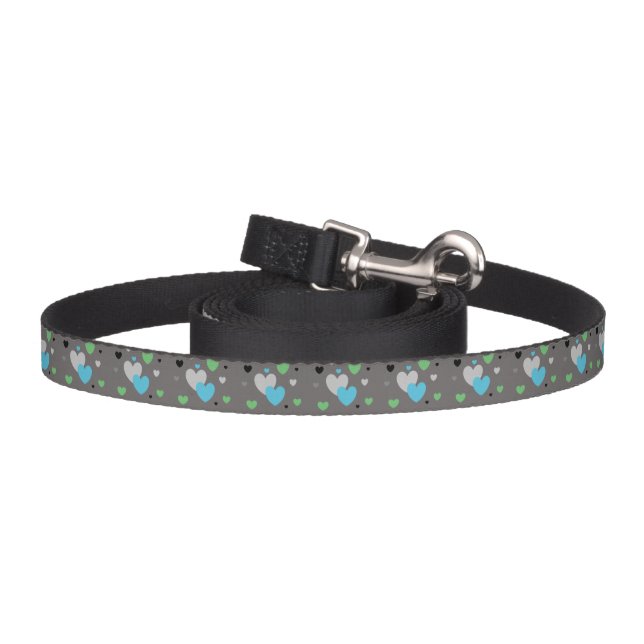 HAMbyWhiteGlove - Dog Leash- Gray Blue Green Black Pet Leash (Hook)