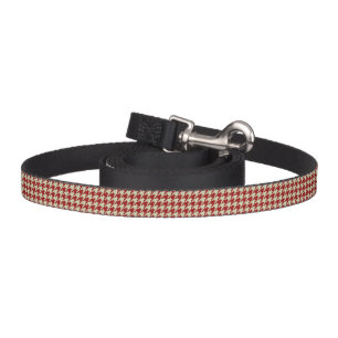 HAMbyWhiteGlove - Dog Leash - Red Houndstooth