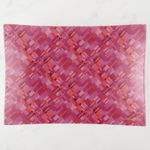 HAMbyWhiteGlove - Glass Trinket Tray  Pink Graphic