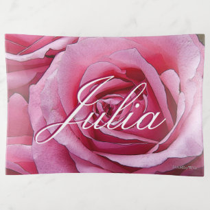 HAMbyWhiteGlove - Glass Trinket Tray - Pink Rose