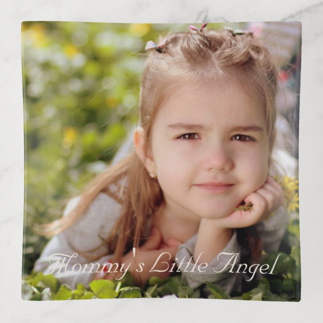 HAMbyWhiteGlove - Glass Trinket Tray - Your Photo (Front)