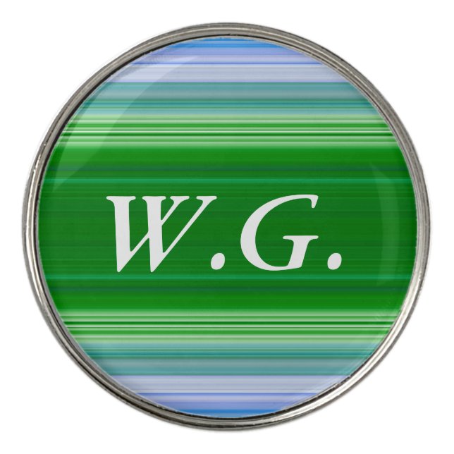 HAMbyWhiteGlove  - Golf Ball Marker - Green & Blue (Front)