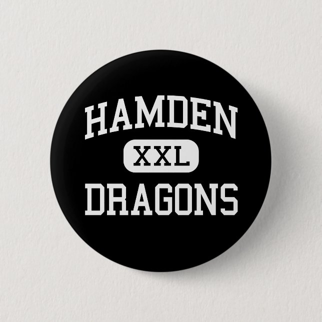 Hamden - Dragons - High - Hamden Connecticut Button (Front)