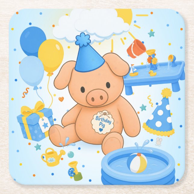 Hamhock's Splashtastic! Storybook Paper Coasters (Front)