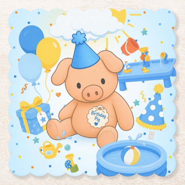 Hamhock's Splashtastic! Storybook Paper Coasters (Front)