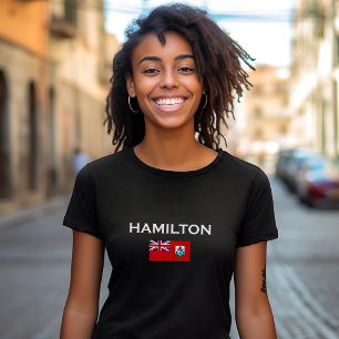 Hamilton Bermuda Country Flag Dark Color T-Shirt