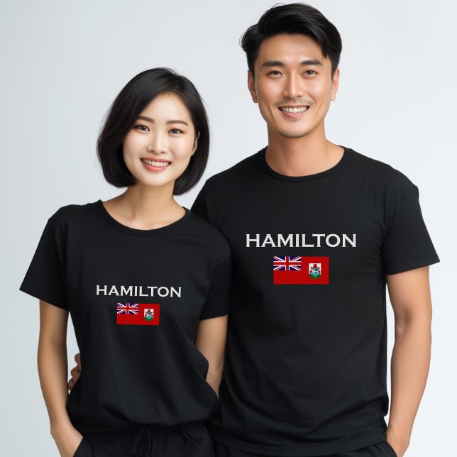 Hamilton Bermuda Country Flag Dark Color T-Shirt (Creator Uploaded)