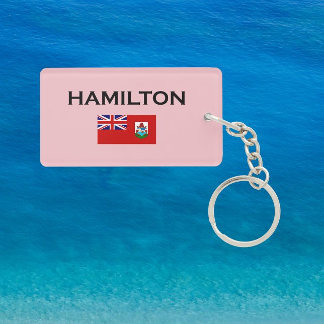 Hamilton Bermuda Country Flag Light-Color Keychain (Creator Uploaded)