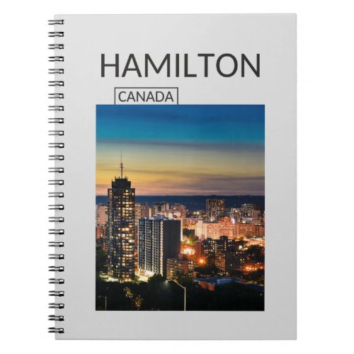 Hamilton Canada Spiral Notebook Hamilton Souvenir Notebook