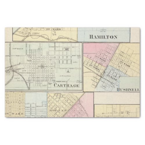 Hamilton Carthage Bushnell Lincoln and LaHarpe Tissue Paper
