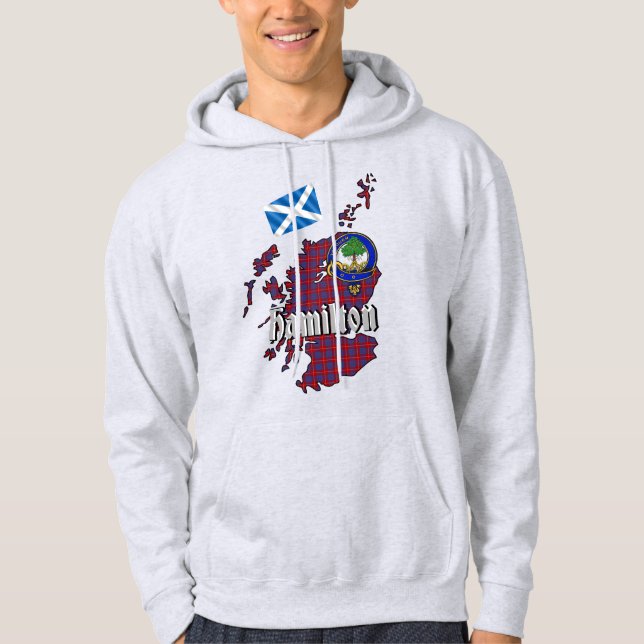 Hamilton Clan Badge Adult Hoodie (Front)