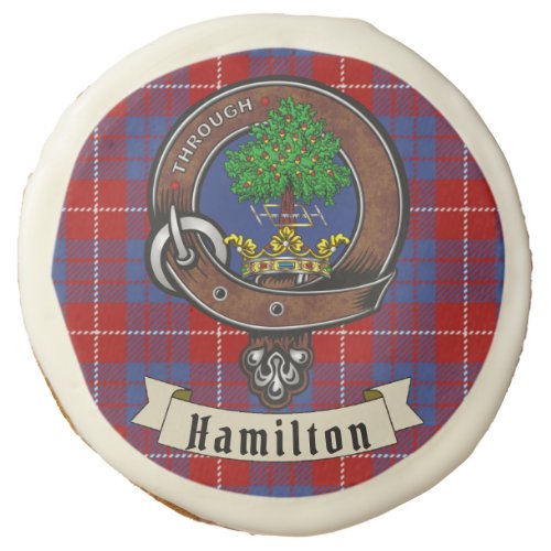 Hamilton Clan Badge  Tartan Sugar Cookie