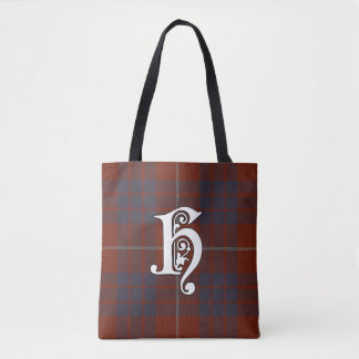 Hamilton Clan Tartan Monogram Tote Bag