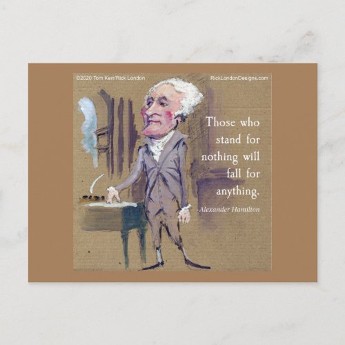 Hamilton Fall 4 Anything Graphic Quote Postcard