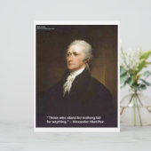 Hamilton Fall For Anything Quote Gift (Standing Front)