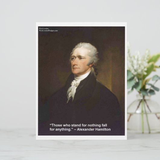Hamilton Fall For Anything Quote Gift (Standing Front)