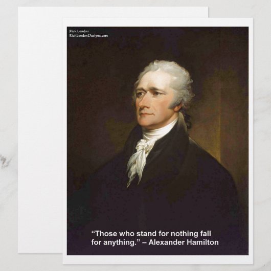 Hamilton Fall For Anything Quote Gift (Front/Back)