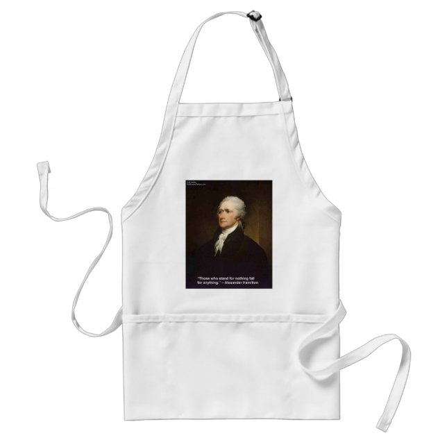 Hamilton Fall For Anything Quote Gift Adult Apron (Front)