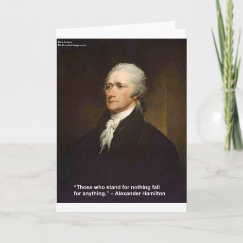 Hamilton Fall For Anything Quote Gift Card