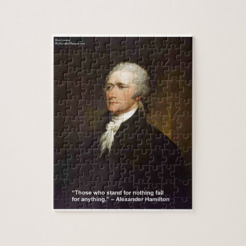 Hamilton Fall For Anything Quote Gift Jigsaw Puzzle