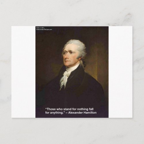 Hamilton Fall For Anything Quote Gift Postcard