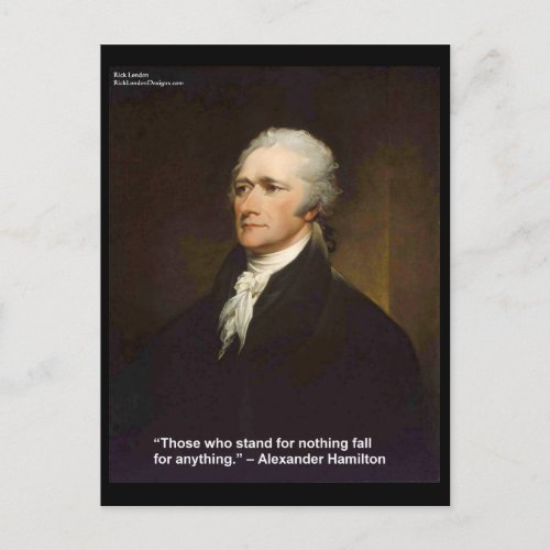 Hamilton Fall For Anything Quote Gift Postcard