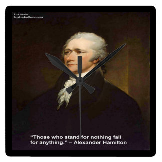 Hamilton "Fall For Anything" Quote Wall Clock
