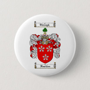 HAMILTON FAMILY CREST -  HAMILTON COAT OF ARMS BUTTON