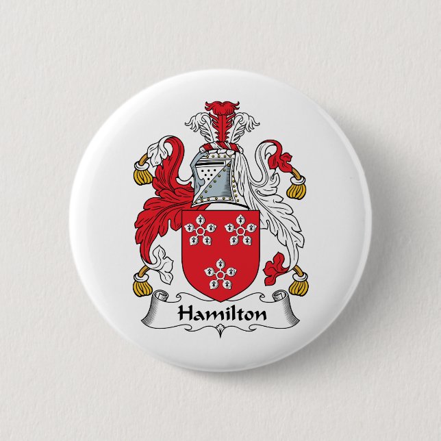 Hamilton Family Crest Pinback Button (Front)