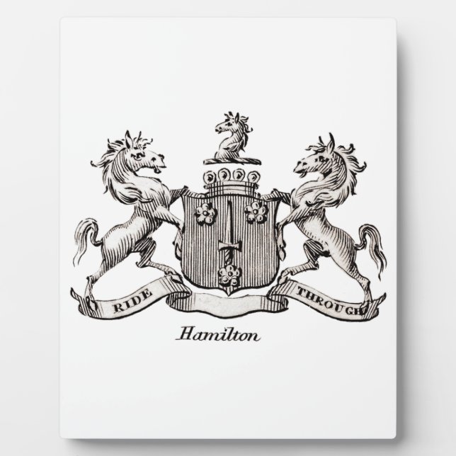 HAMILTON FAMILY CREST PLAQUE (Front)