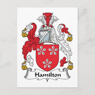 Hamilton Family Crest Postcard