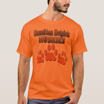 Hamilton Heights Huskie Paws T-shirt by sharpcreations at Zazzle