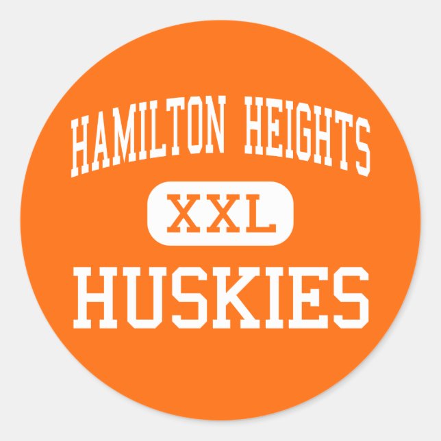 Hamilton Heights - Huskies - High - Arcadia Classic Round Sticker (Front)