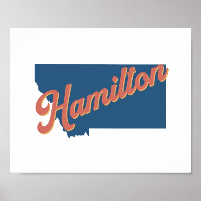Hamilton, Montana state print (Front)