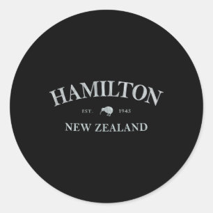 Hamilton New Zealand Hamilton Nz Graphic Print Classic Round Sticker