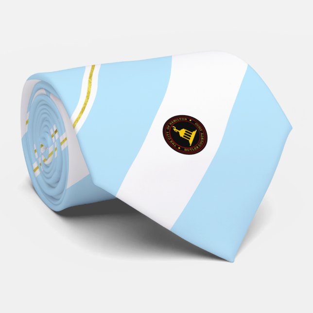 Hamilton (Ohio) city flag Neck Tie (Rolled)