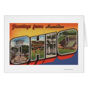 Hamilton, Ohio - Large Letter Scenes Cards