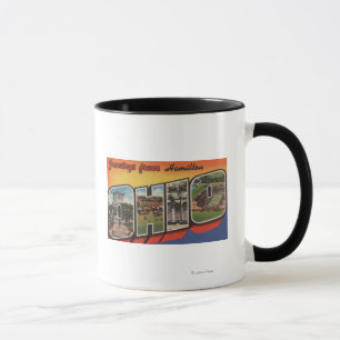 Hamilton, Ohio - Large Letter Scenes Mug