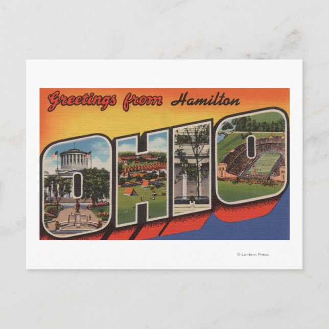 Hamilton, Ohio - Large Letter Scenes Postcard (Front)