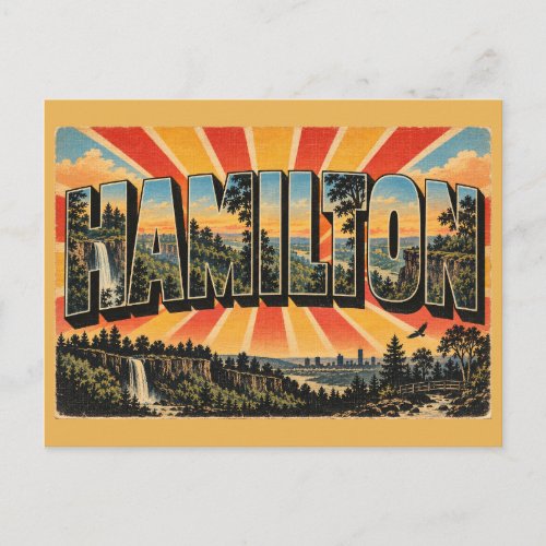 Hamilton ON Waterfalls Escarpment Forest Art Postcard
