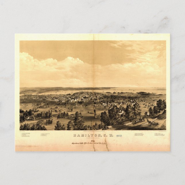 Hamilton, Ontario, Canada (1859) Postcard (Front)