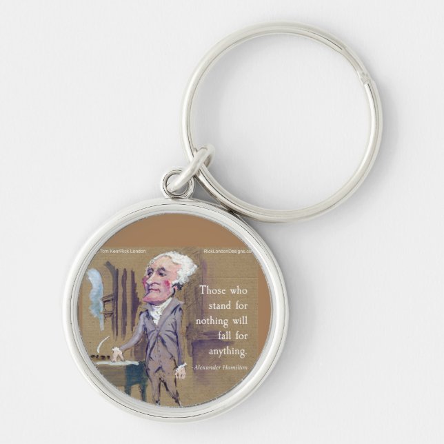 Hamilton & Quote Fridge Magnet Keychain (Front)
