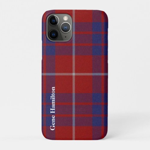 Hamilton Scottish Tartan Plaid iPhone 11 Pro Case