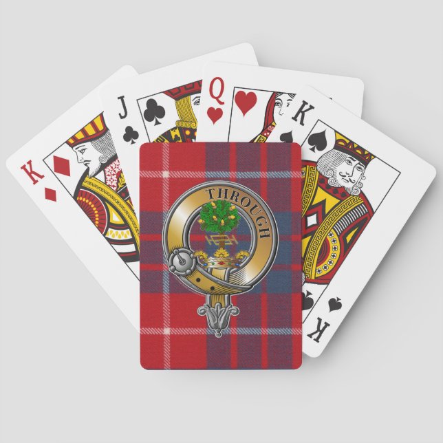Hamilton Tartan & Badge Poker Cards (Back)