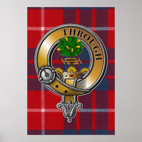 Hamilton Tartan  Badge Poster