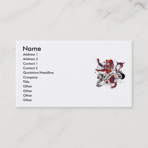 Hamilton Tartan Lion Business Cards