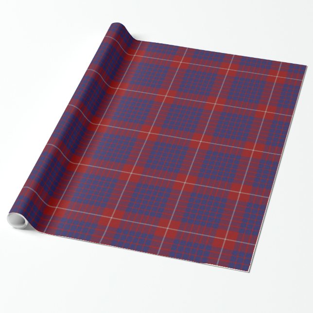 Hamilton Tartan Plaid Wrapping Paper (Unrolled)