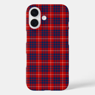 Hamilton Tartan Red and Royal Blue Plaid iPhone 16 Case